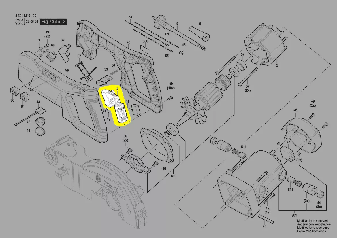 Interrupteur réf. 1 607 200 39G BOSCH